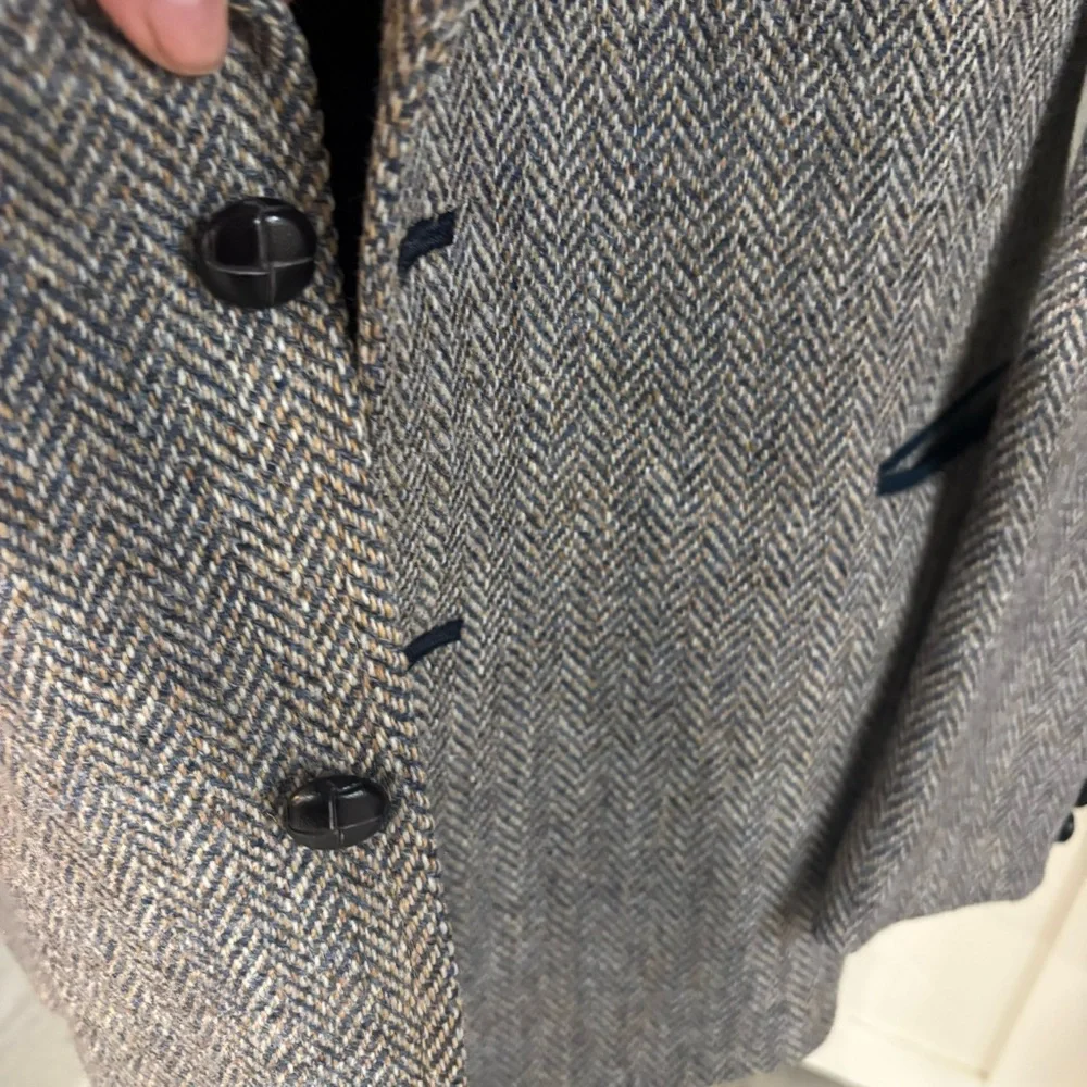 Vintage Harris Tweed Herringbone blazer Jacket Dark Academia / Preppy - Picture 6 of 9